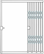 Security gate open  right