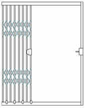 Security window gate -open left